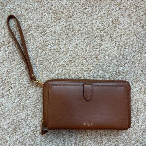 RRL (Double RL) Brown Leather Wristlet